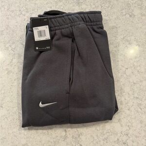 Nike Women's Charcoal Sweatpants with White Swoosh